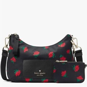 Kate Spade Black and Red Rose Chelsea Women's Bag